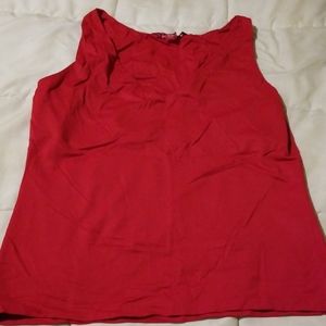 Red V-neck tank top